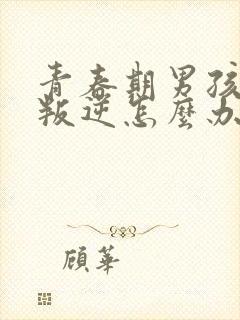 青春期男孩严重叛逆怎么办