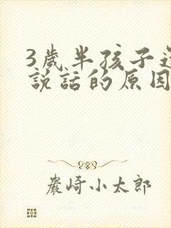 3岁半孩子还不说话的原因
