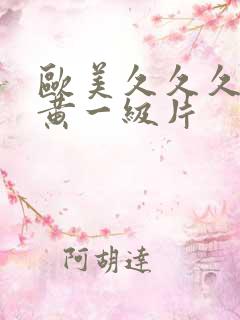 欧美久久久久特黄一级片