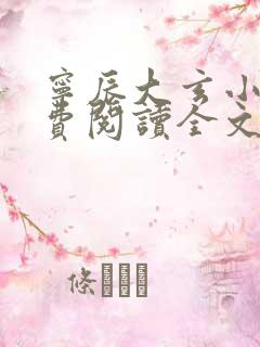 宁辰大玄小说免费阅读全文