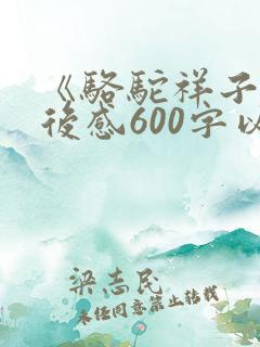 《骆驼祥子》读后感600字以上