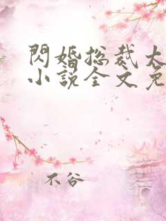 闪婚总裁太霸道小说全文免费阅读
