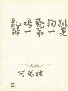 乱鸡飞狗跳九九归一第一是什么生肖