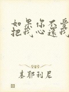 如果你不爱我就把我心还我什么歌