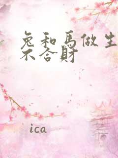 兔和马做生意合不合财