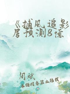 《捕风追影》票房预测8亿