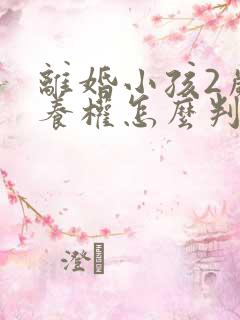 离婚小孩2岁抚养权怎么判