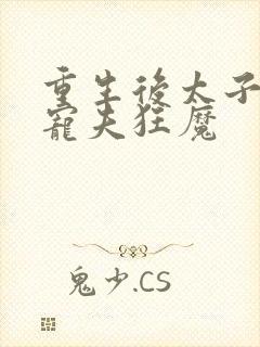重生后太子妃成宠夫狂魔