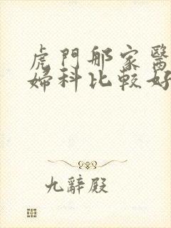 虎门那家医院看妇科比较好