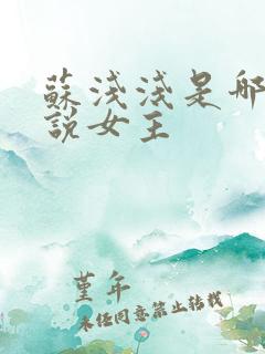 苏浅浅是哪部小说女主