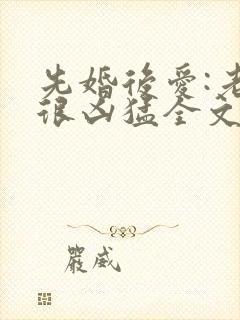 先婚后爱:老公很凶猛全文免费阅读小说
