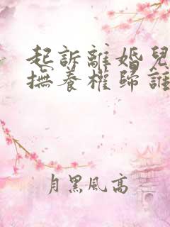 起诉离婚儿女的抚养权归谁?