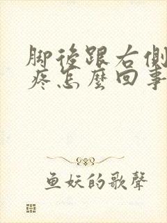 脚后跟右侧走路疼怎么回事