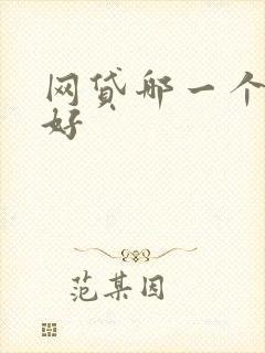 网贷哪一个口子好