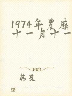1974年农历十一月十一日出生命运