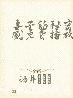 妻子的秘密电视剧免费播放