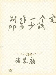 制作一个定制app多少钱