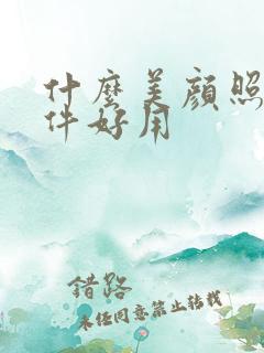 什么美颜照相软件好用