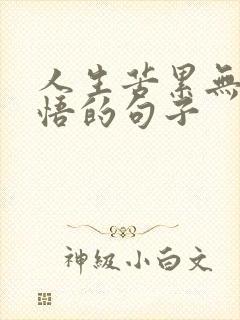 人生苦累无奈感悟的句子