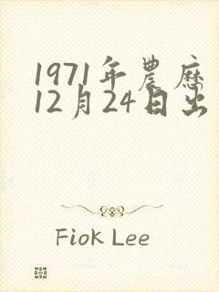 1971年农历12月24日出生命运