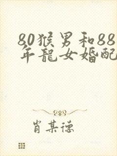 80猴男和88年龙女婚配怎么样?