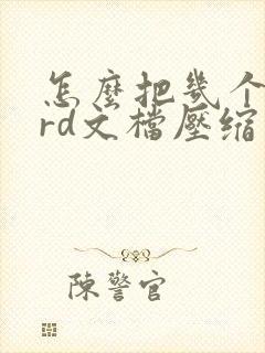 怎么把几个word文档压缩到一个压缩包