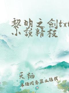 黎明之剑txt小说精校