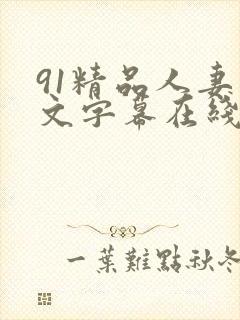 91精品人妻中文字幕在线