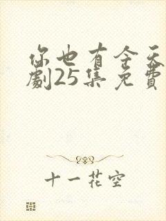 你也有今天电视剧25集免费观看
