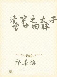 清穿之太子娇妃 雪中回眸