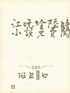 江晚吟陆时今的小说免费阅读
