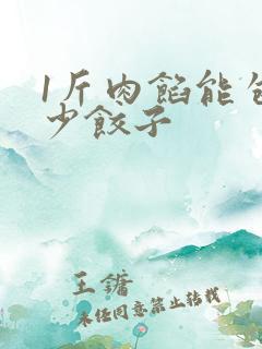1斤肉馅能包多少饺子