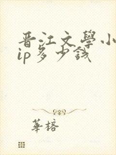 晋江文学小说vip多少钱