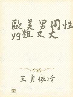 欧美男同性恋ayg粗又大