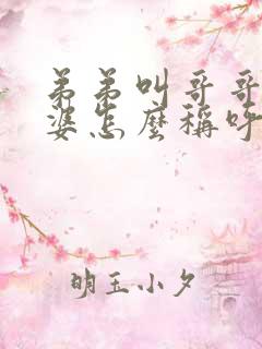 弟弟叫哥哥的老婆怎么称呼