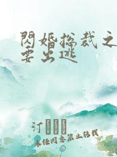 闪婚总裁之甜妻要出逃