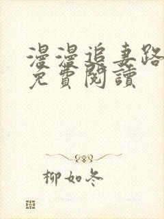 漫漫追妻路小说免费阅读