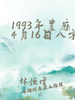 1993年农历4月16日八字