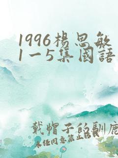 1996杨思敏1一5集国语版在线看