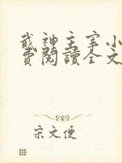 武神主宰小说免费阅读全文无删减