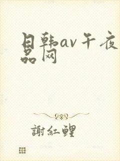 日韩av午夜精品网