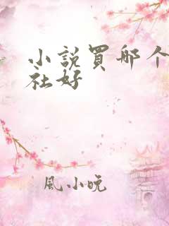 小说买哪个出版社好