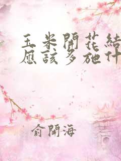 玉米开花结果期应该多施什么肥料