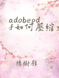adobepdf如何压缩文件大小