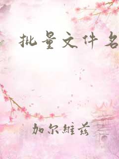 批量文件名修改