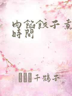 肉馅饺子煮多长时间