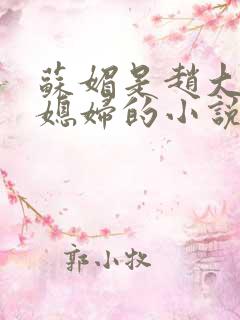 苏媚是赵大宝儿媳妇的小说