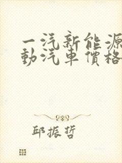 一汽新能源纯电动汽车价格表