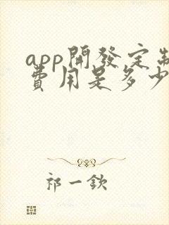 app开发定制费用是多少