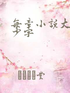 每章小说大概多少字